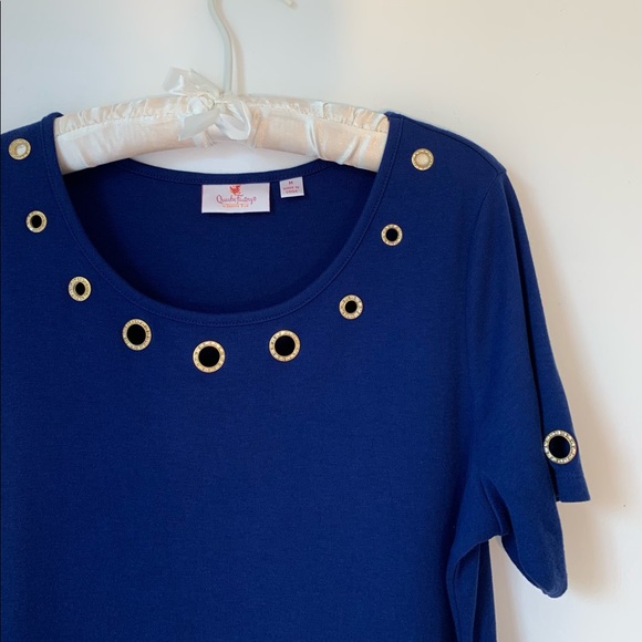 Quacker Factory Nautical Grommet Shift Dress - Picture 3 of 8